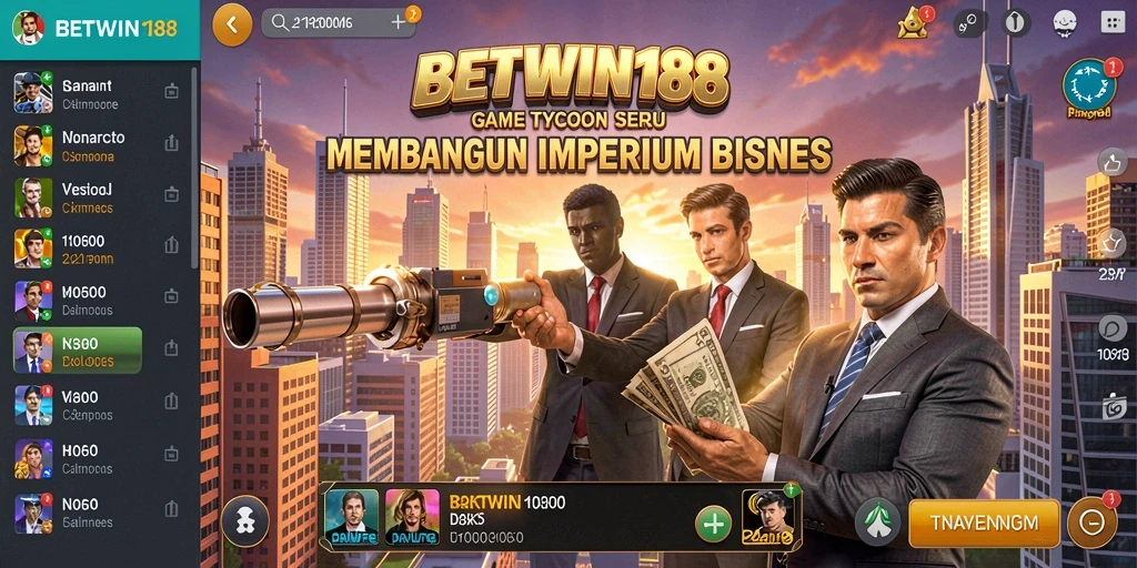 Screenshot utama BETWIN188 menampilkan gameplay Tycoon yang mendebarkan.
