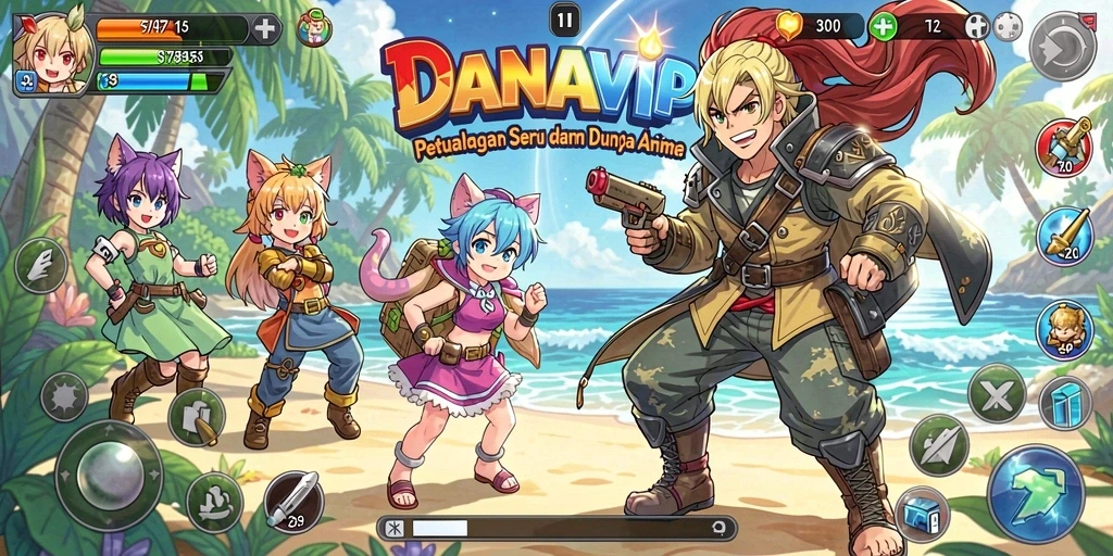 Tangkap momen seru dalam gameplay Anime DANAVIP.