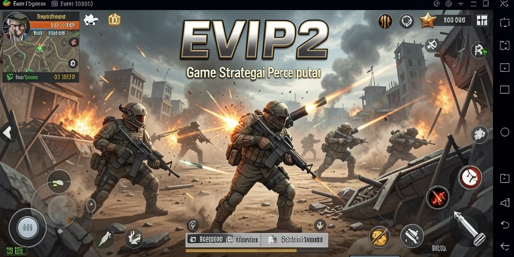 Tampilan gameplay EVIP2 yang menantang dan strategis.
