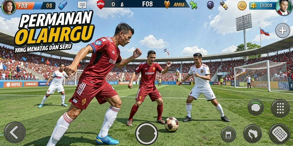 Tampilan screenshot F08 menampilkan aksi seru dalam pertandingan olahraga.