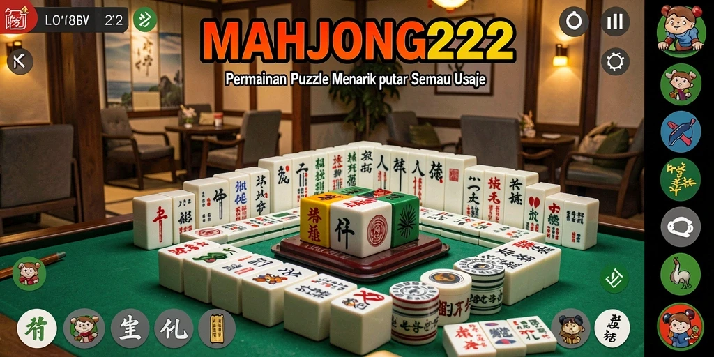 Tampilan gameplay MAHJONG222 dengan puzzle yang menantang.
