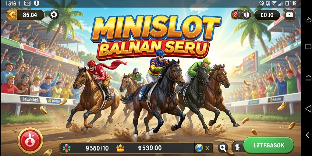 Tampilan gameplay seru dalam balapan slot MINISLOT.