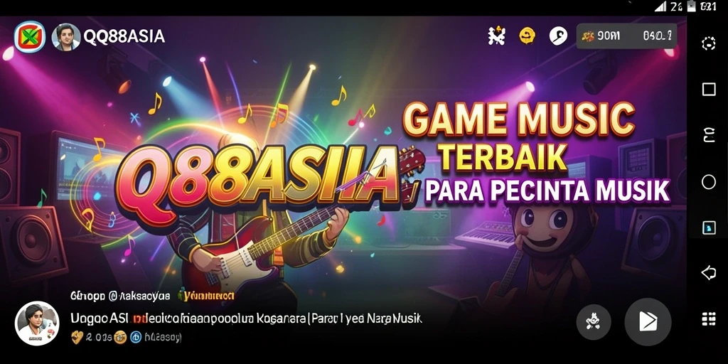 Screenshot gameplay QQ88ASIA menampilkan pengalaman musik interaktif yang seru.