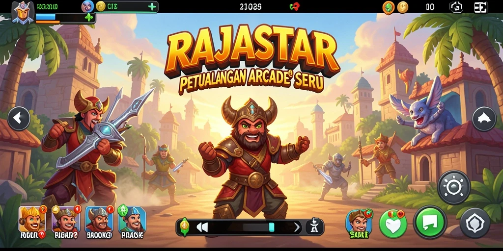 Tampilan gameplay RAJASTAR yang mengasikan dan penuh aksi.