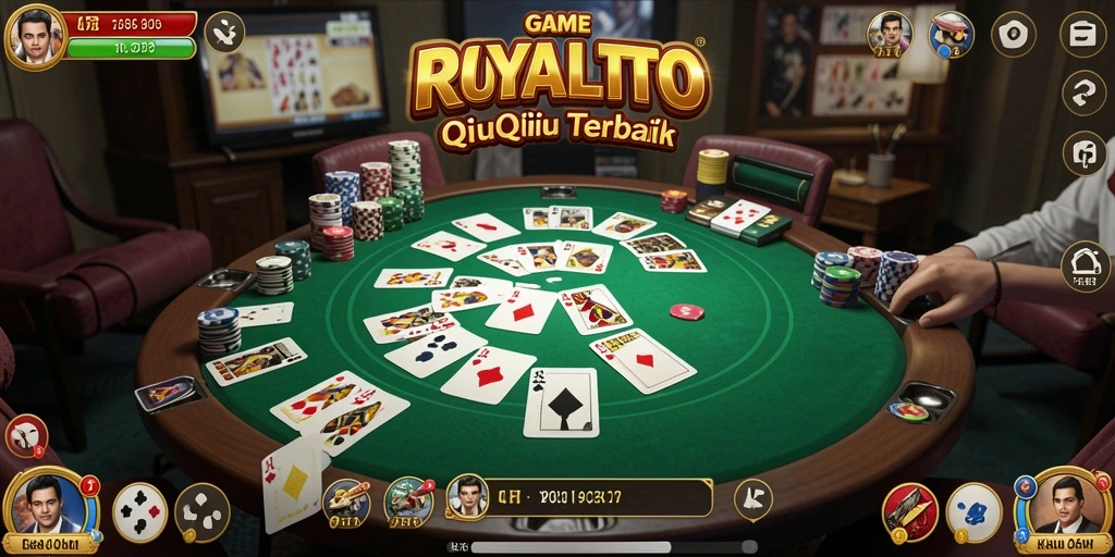 Tampilan gameplay seru dalam game QiuQiu ROYALTOTO.
