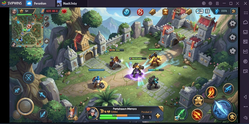 Tampilan gameplay Tower Defense yang menegangkan dan penuh strategi.